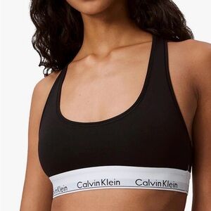 Calvin Klein Black Racerback Sports Bra